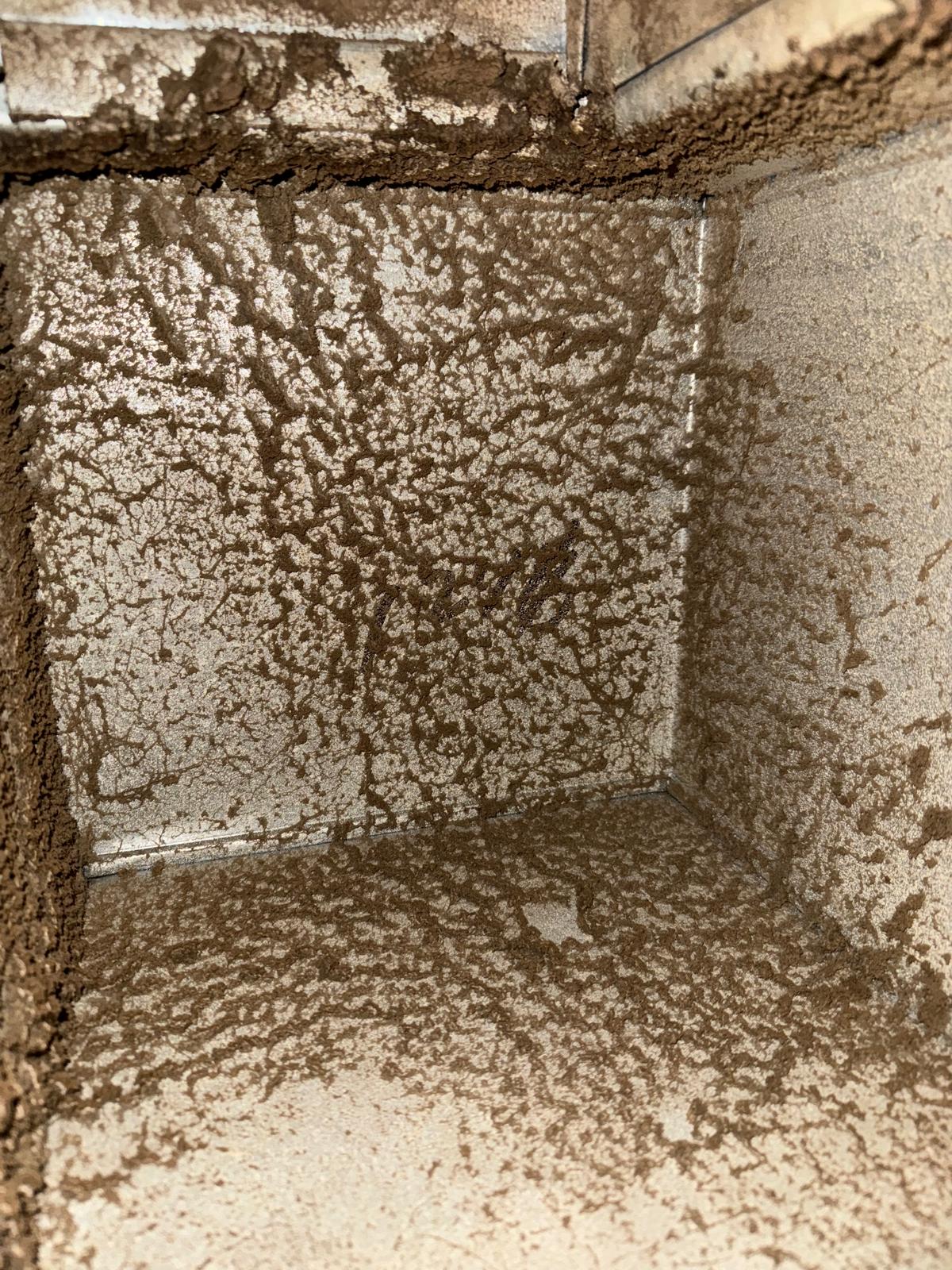 Duct interior before cleaning