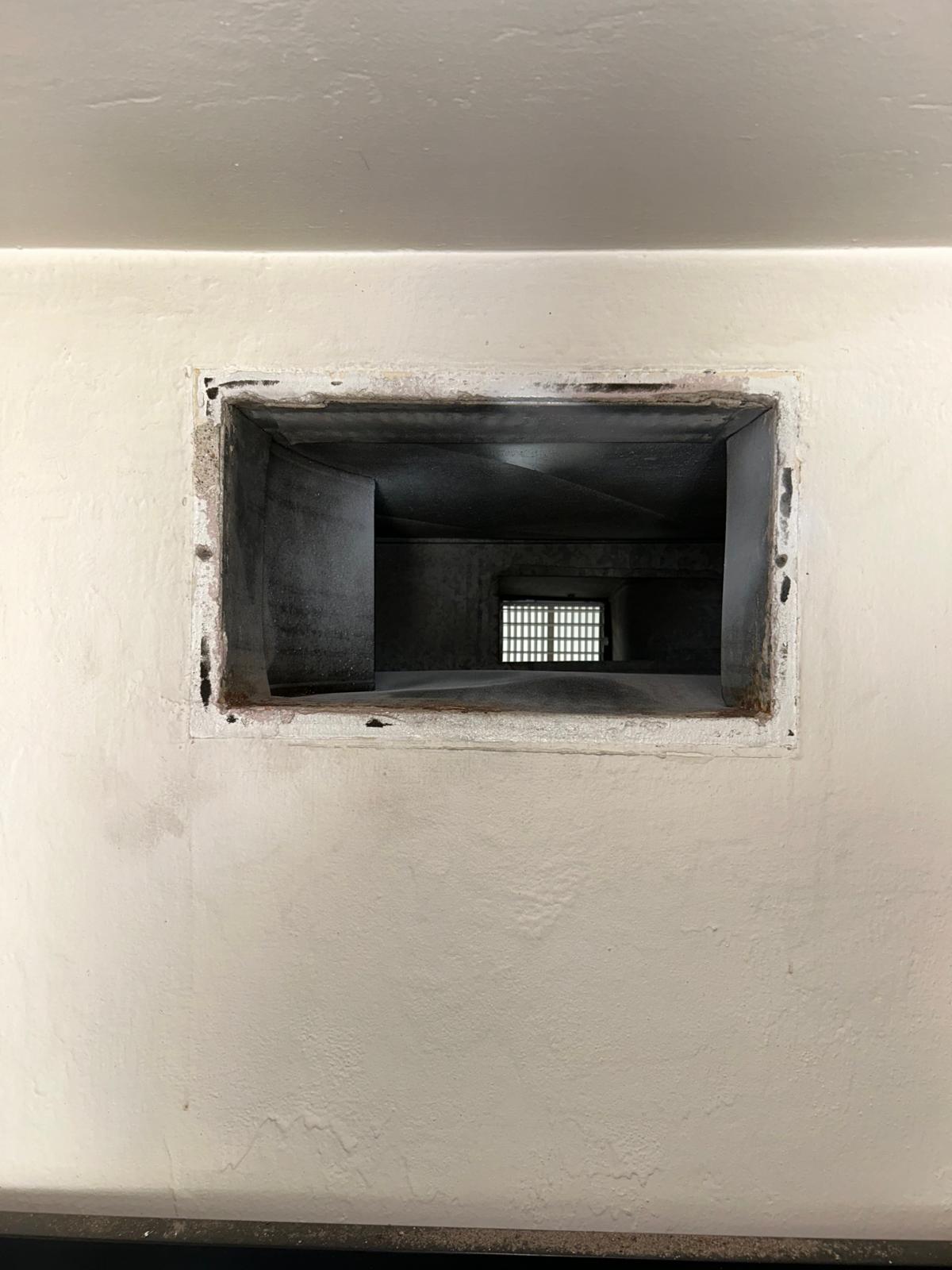 Severely clogged dryer vent duct