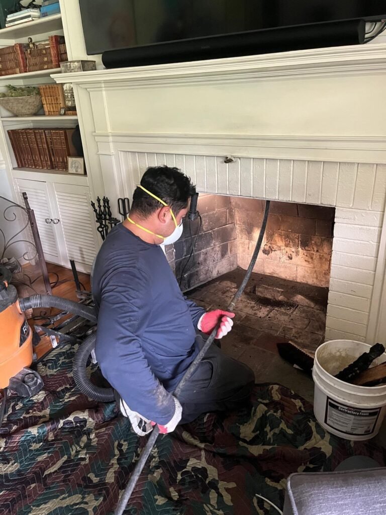 Cleaning Fireplace
